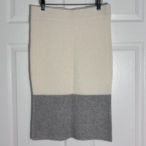 Cashmere-Linen Knit Skirt in Medium